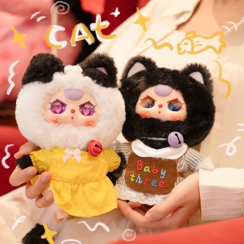 大漂亮娃三岁小猫衣橱毛绒玩具挂件潮流盲盒网红生日礼物可爱包挂