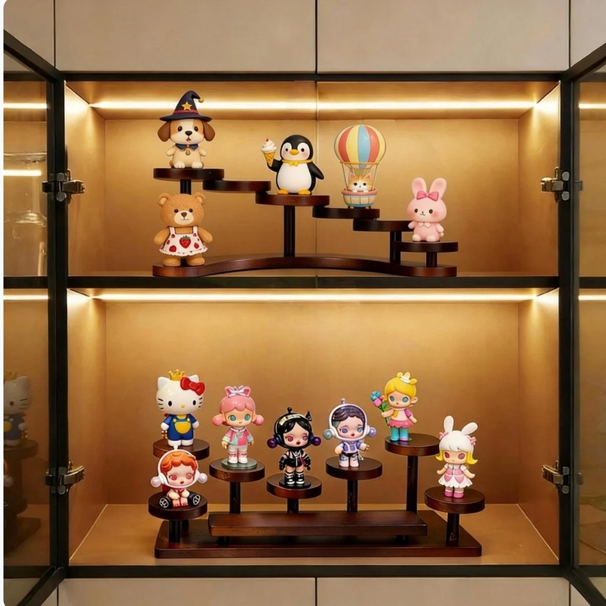实木多层展示架手办作品小摆件积木阶梯展示水杯收纳潮玩柜置物架,商业/办公家具,置物架/陈列架/储物架/展示架,淘宝优惠券,粉丝福利购,淘宝优惠卷
