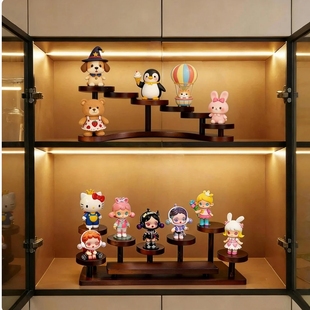 实木多层展示架手办作品小摆件积木阶梯展示水杯收纳潮玩柜置物架