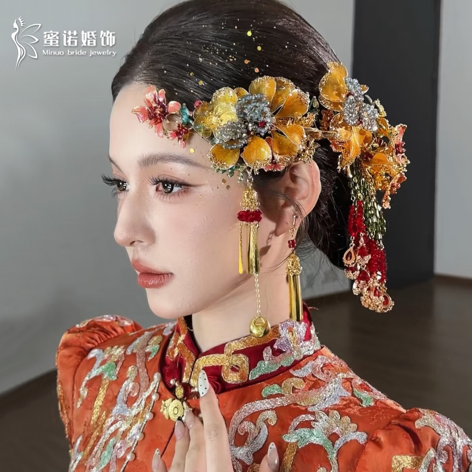 爱诗薇精致手工造液花古装汉服头发饰