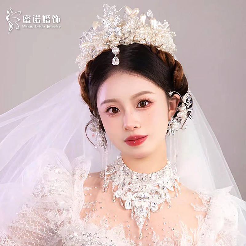 爱诗薇皇冠串珠水晶日韩新娘发饰
