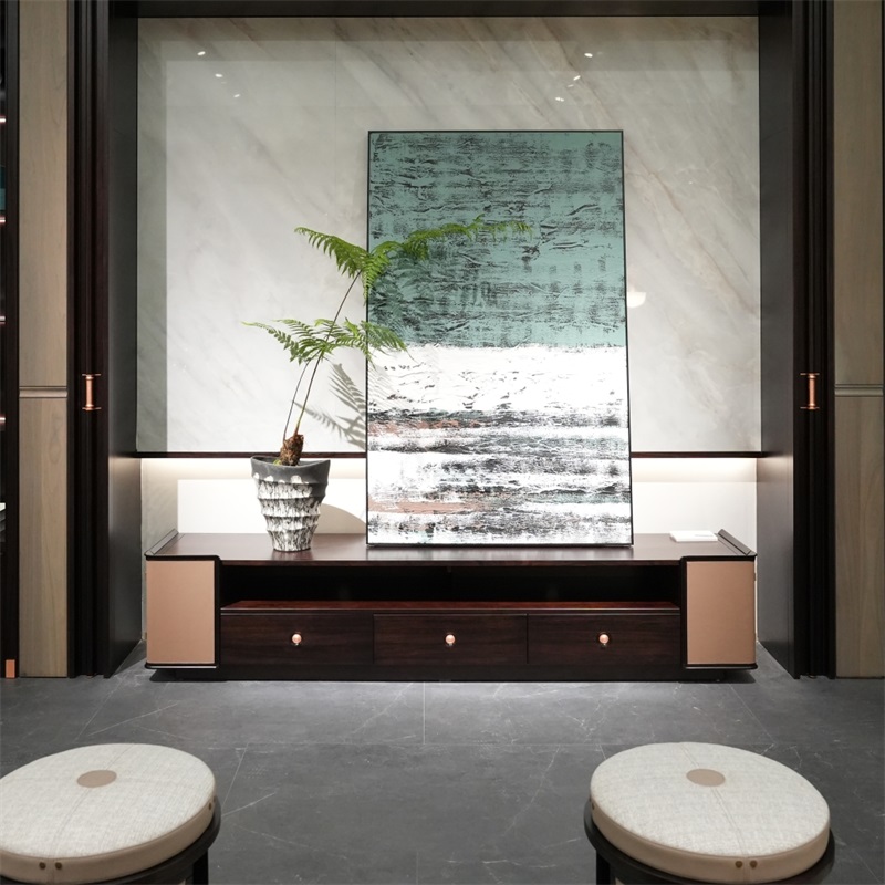 南洋胡氏中式乌金木电视柜