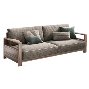 南洋胡氏 胡桃生活 YS6016沙发 胡桃木现代实木沙发