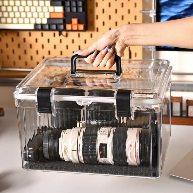 相机防潮箱PC透明数码照相机干燥专用收纳镜头防潮收纳盒摄影器材恒湿柜单反相机硅胶密封防尘恒温箱带密码锁,3C数码配件,防潮箱,淘宝优惠券,粉丝福利购,淘宝优惠卷