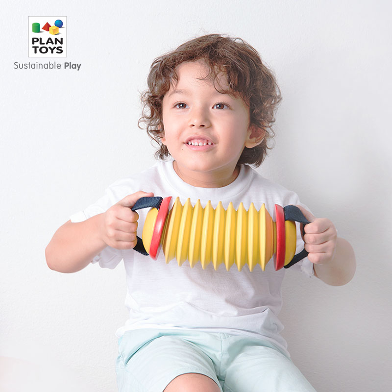 进口PlanToys6401手风琴儿童音乐玩具1-3岁宝宝模仿手拉琴过家家
