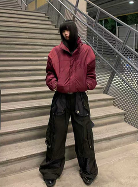 RELABEL 空间关系（四重奏续）六口袋手抓温控褶皱尼龙工装飘带裤