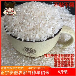 新米安徽南陵农家鲜糙大米早籼米早稻米无粘性肠粉炒饭熬粥米线米
