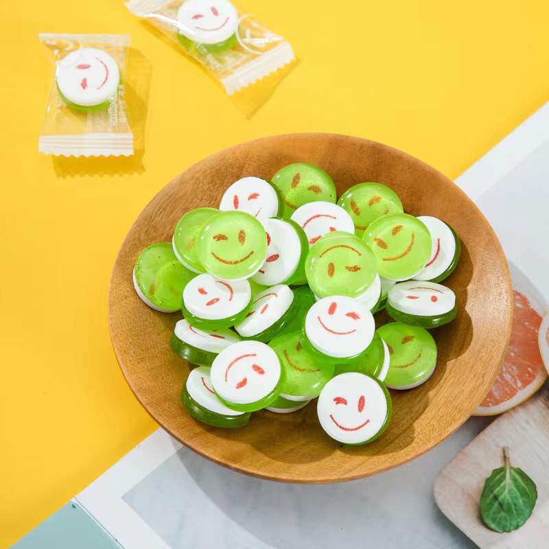 微微一笑微笑糖表情糖果水果味混装水晶压片硬糖网红高颜值小零食