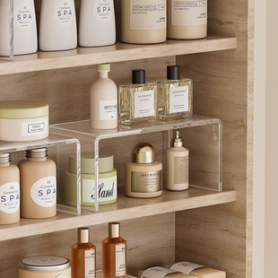 镜柜下收纳盒分层隔板化妆浴室柜分层整理架洗手间镜柜置物架挡