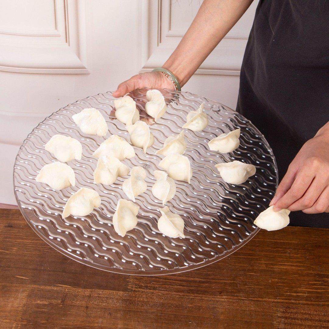 家用饺子盖帘透明摆放轻奢水饺托盘餐垫帘垫厨房专用东北塑料盘盖,餐饮具,餐用托盘,淘宝优惠券,粉丝福利购,淘宝优惠卷