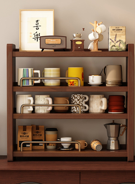 实木杯架置物架桌面杯子收纳架子餐桌台面水杯咖啡杯茶具置物架