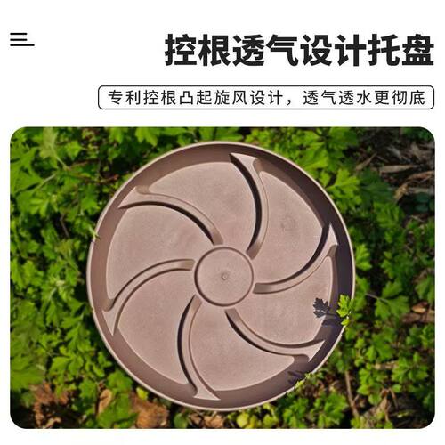 透气花盆托盘防烂根接水盘圆形多肉盆栽托盘垫底塑料花盆底座托盘