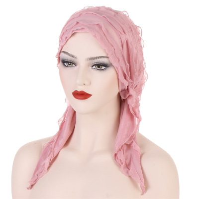 马来西亚夏季牛百叶两条长尾头巾帽中东包头帽子turban wowen hat