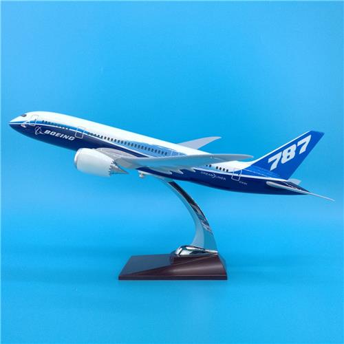 飞机摆件B787原型机客机静态收藏模型礼品波音43cm纪念品