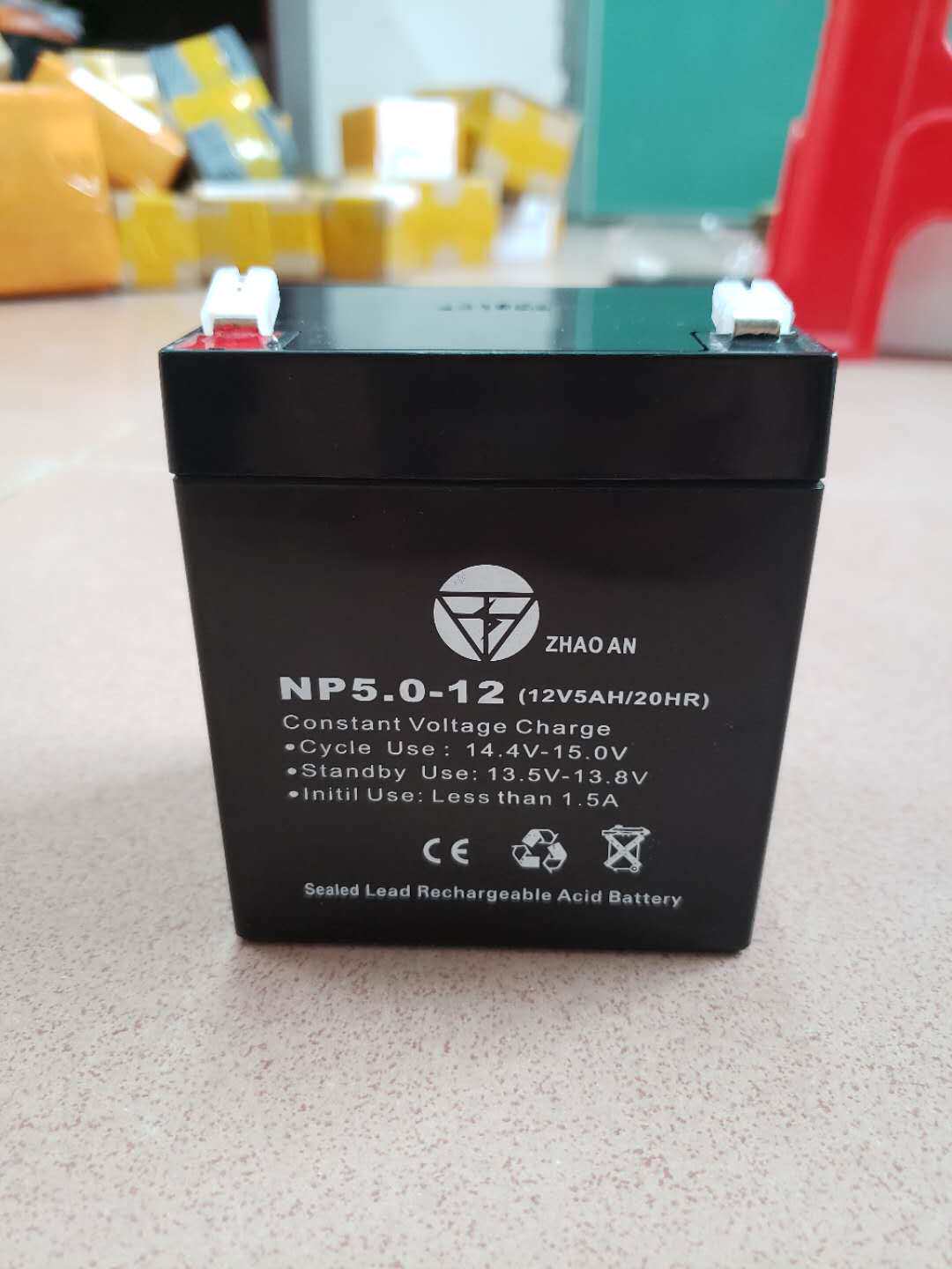 12V5ah蓄电池音响卷闸门UPS消防主机电梯应急层照明12伏5安畜电瓶