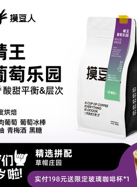 【晴王葡萄乐园 】手冲新鲜烘焙咖啡豆 摸豆人咖啡