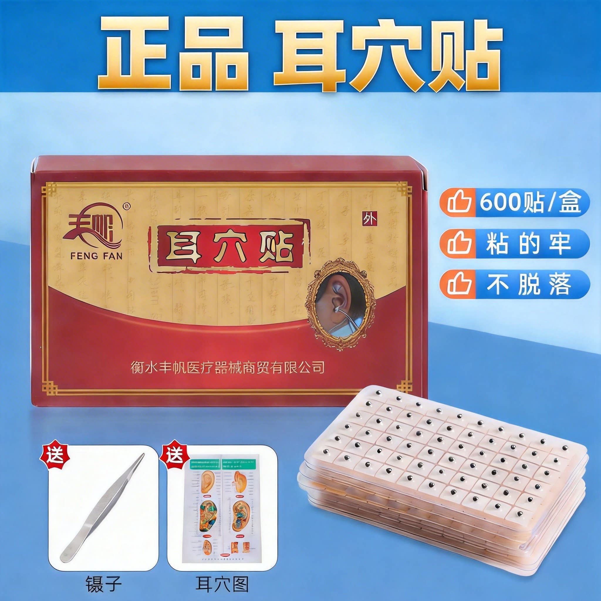 穴位刺激贴耳穴贴耳贴压豆耳穴压丸耳豆贴耳朵模型按摩穴位压力贴