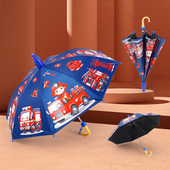 消防工程机械车儿童雨伞男孩可爱卡通自动学生黑胶晴雨两用遮阳伞