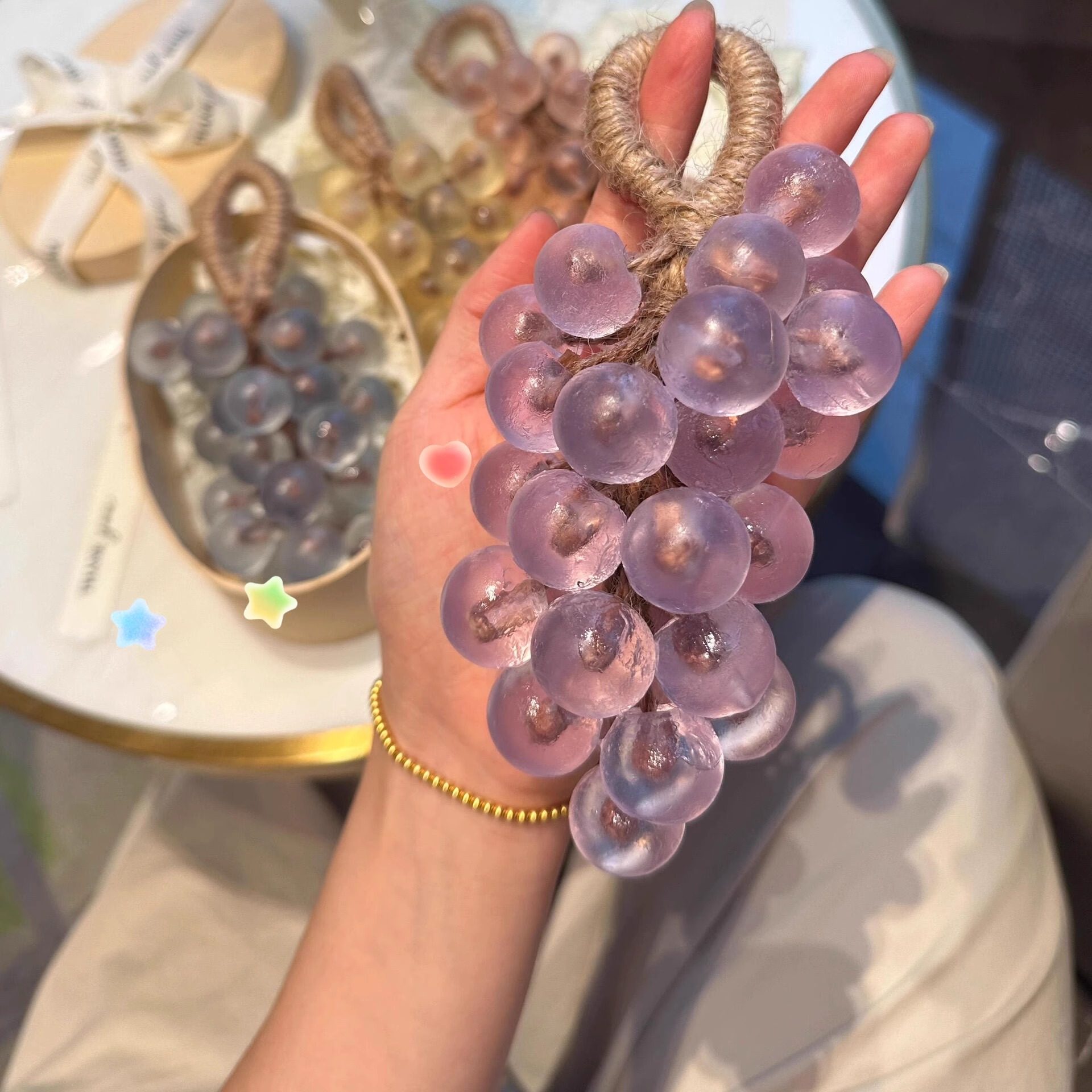 葡萄香皂手工水晶精油串仿真水果卫生间装饰伴手礼教师节送老师,节庆用品/礼品,伴手礼,淘宝优惠券,粉丝福利购,淘宝优惠卷