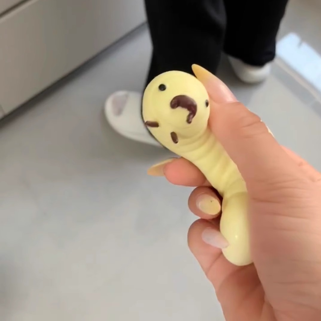 这个面包虫捏捏乐太逼真了
