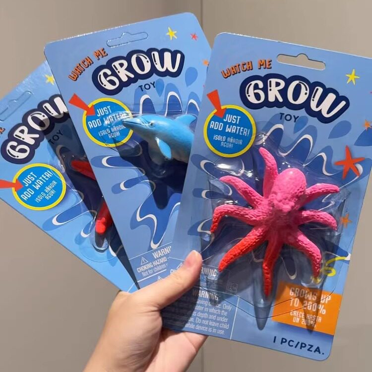 海洋动物泡大珠泡水膨胀水精灵海洋宝宝吸水珠龙珠恐龙膨胀玩具