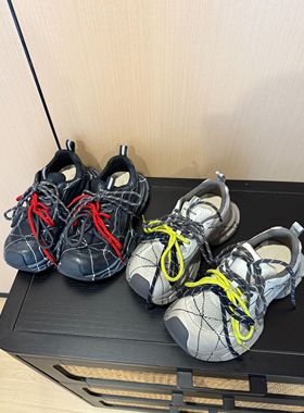 秋季新款时尚拼色鞋带复古休闲运动鞋潮流老爹鞋25274