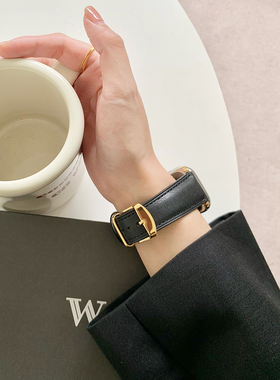 AWin|复古金扣皮iwatch表带适用苹果手表applewatch7891011SE通用