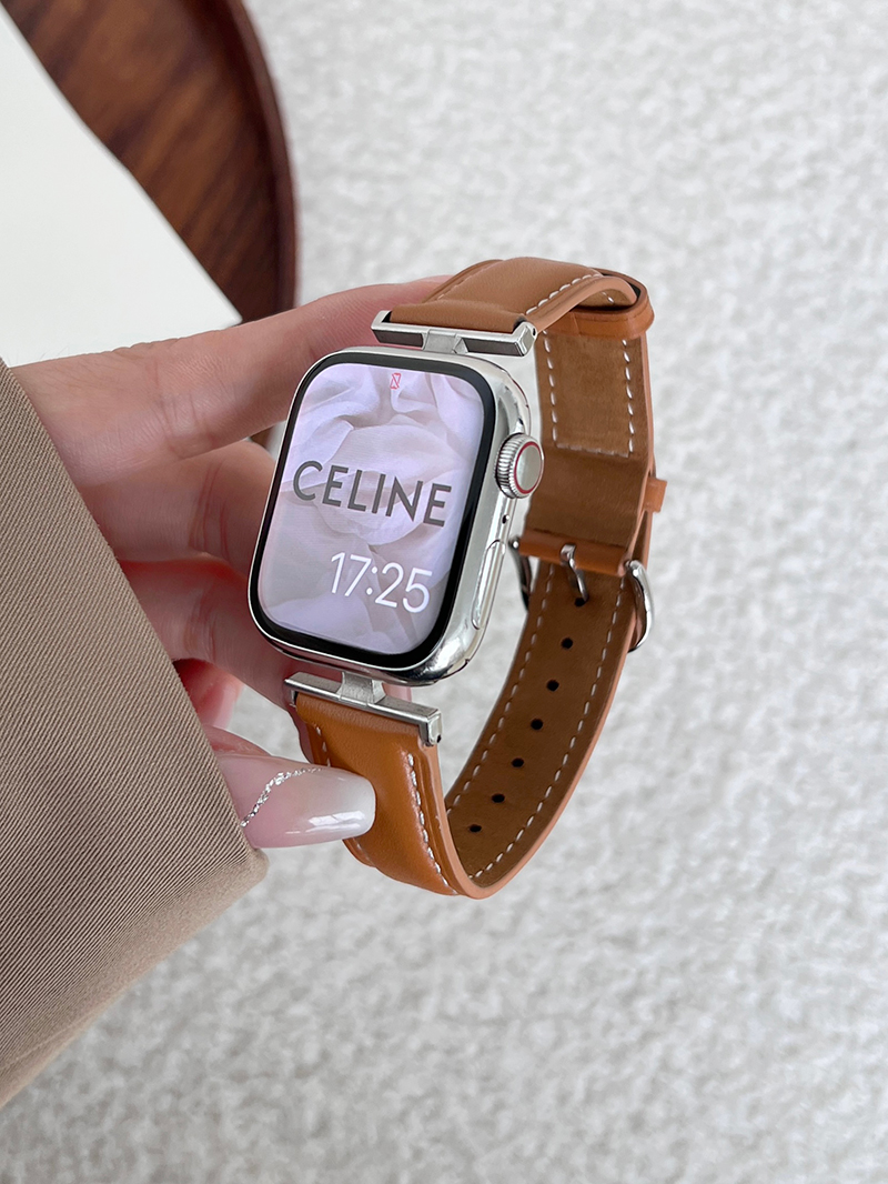 自制秋冬iwatch复古小牛皮表带