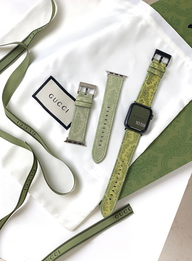 AWin大牌感时尚显白柔软皮质表带男女适用苹果iwatch7/8/9/10通用