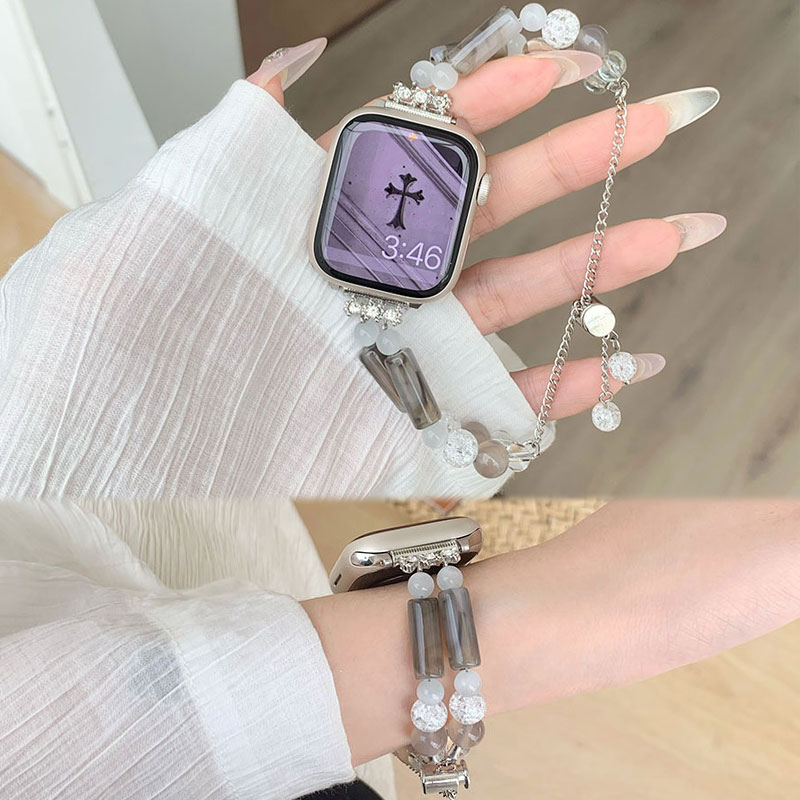 新中式水晶手链式iwatch表带