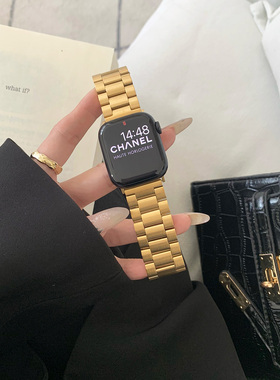 AWin哑光高级不锈钢iwatch表带适用苹果applewatch7/8/9/10/ultra