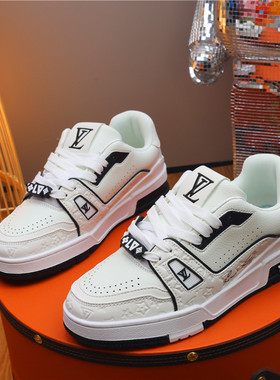 帅气炸街男鞋子水钻ins老爹鞋时尚理发师板鞋增高厚底潮鞋休闲鞋