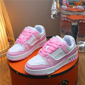 运动休闲低帮粉色小白鞋 子 男女板鞋 男板鞋 2025情侣低帮休闲平板鞋
