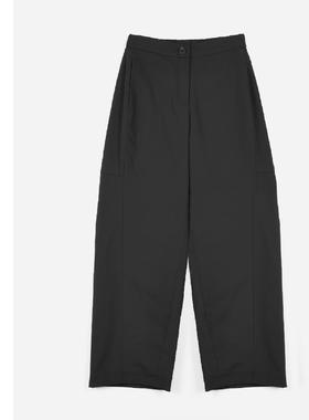 巧珀思｜19366拒绝厚重高级感轻盈棉裤 保暖松紧腰阔腿直筒裤长裤