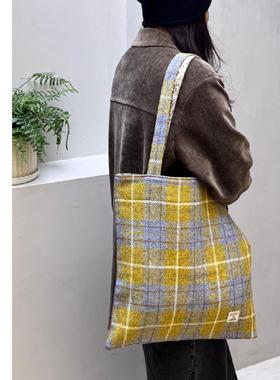 巧珀思｜苏格兰进口全手工纺织复古碎花包休闲手拿包托特包20506