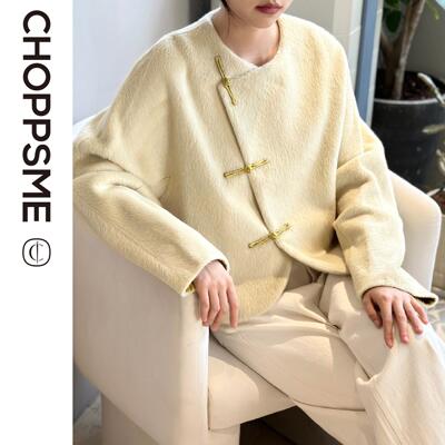 混纺毛新中式休闲复古混纺毛外套