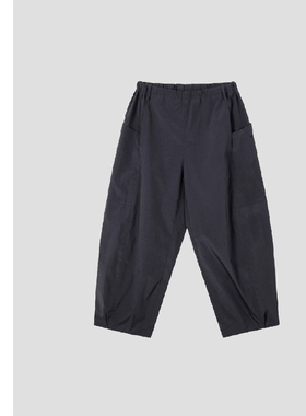 巧珀思｜日本进口做旧肌理松紧腰长裤宽松解构挺括哪吒裤16741