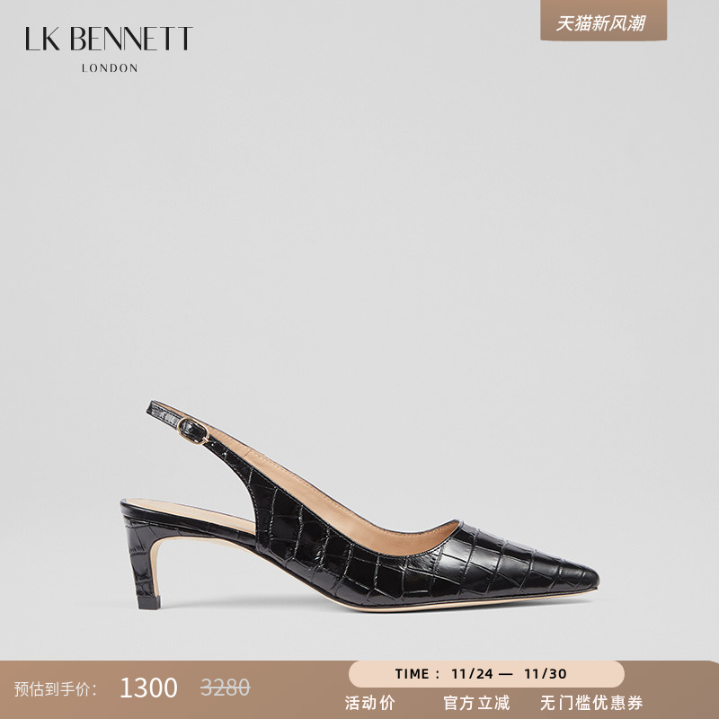 lkbennett真皮细跟凉鞋