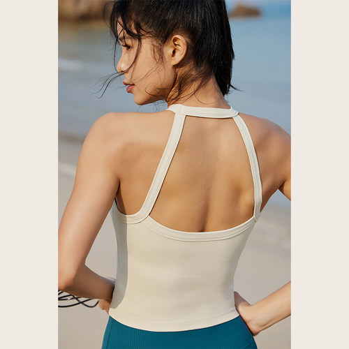 LRECNAVA运动内衣带胸垫美背外穿