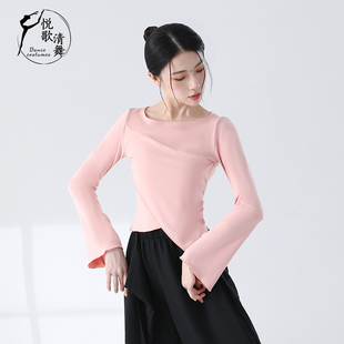 古典舞练功服秋冬中国舞服装飘逸成人现代舞长袖舞蹈上衣女款新款