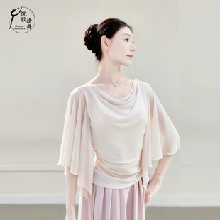 舞蹈上衣女款新款飘逸演出服中国舞冬季练功服成人形体古典舞纱衣