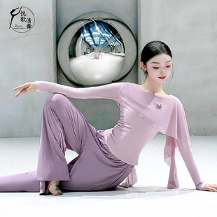 古典舞新款上衣秋冬形体训练服成人日常演出现代舞长袖舞蹈练功服