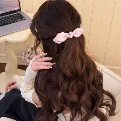 【慕奈】韩系缎面蝴蝶结金标香蕉夹高级感马尾抓夹后脑勺发夹发饰