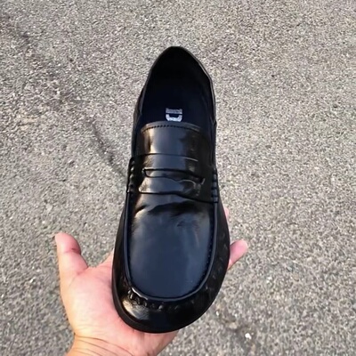 2025欧洲站男鞋纯皮夏季商务休闲一脚蹬豆豆鞋懒人驾车皮鞋软底鞋