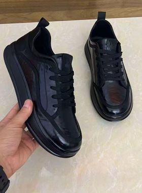 63032秋欧货时尚秋季牛皮新款商务休闲舒适圆头时尚百搭牛皮鞋男