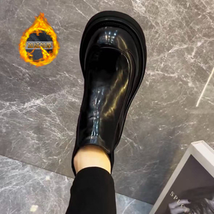 马丁靴2025秋冬新款男士真皮鞋一脚蹬潮款透气休闲大头皮鞋百搭男