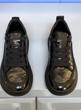 63032秋欧货时尚秋季牛皮新款商务休闲舒适圆头时尚百搭牛皮鞋男