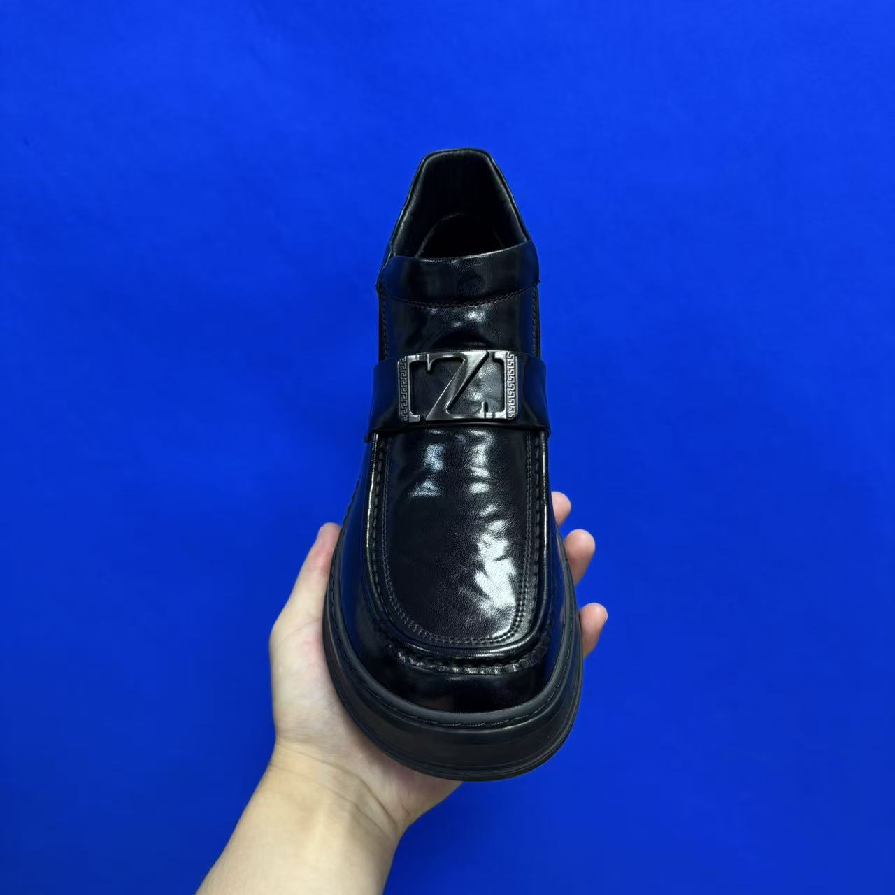 男鞋2025新款真皮商务正装鞋子时尚休闲鞋一脚蹬乐福鞋百搭豆豆鞋