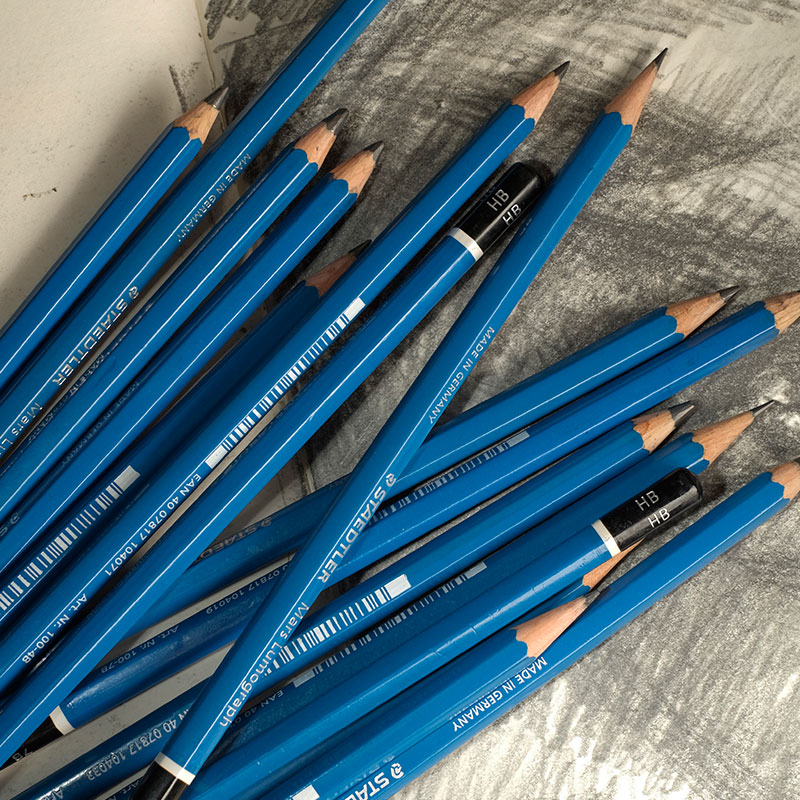 德国进口STAEDTLER/施德楼素描铅笔美术生用专业绘画考试画笔12B