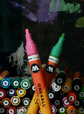 进口MOLOTOW丙烯马克笔手绘涂鸦笔绘画专用防水速干DIY模型上色